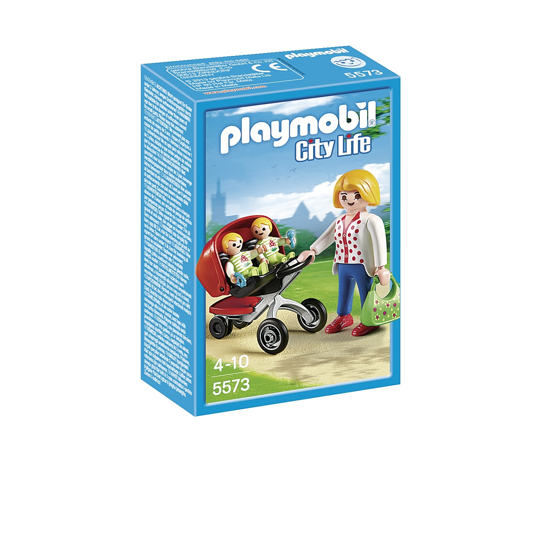 Maman Avec Jumeaux Et Landau 5573 Playmobil La Boîte