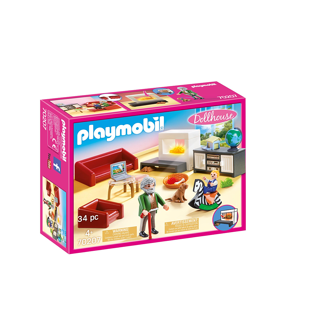 Salon avec cheminée