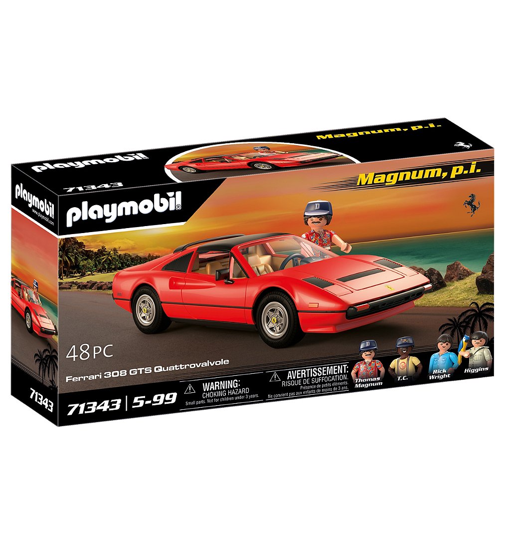 Playmobil 71343 Magnum p.i. Ferrari 308GTS Quattrovalvole avec Les Personnages de la série : Thomas Magnum T.C. Rick & Higgins Modèle Unique des années 80 PlaymoPourLesGrands Dès - vue 10