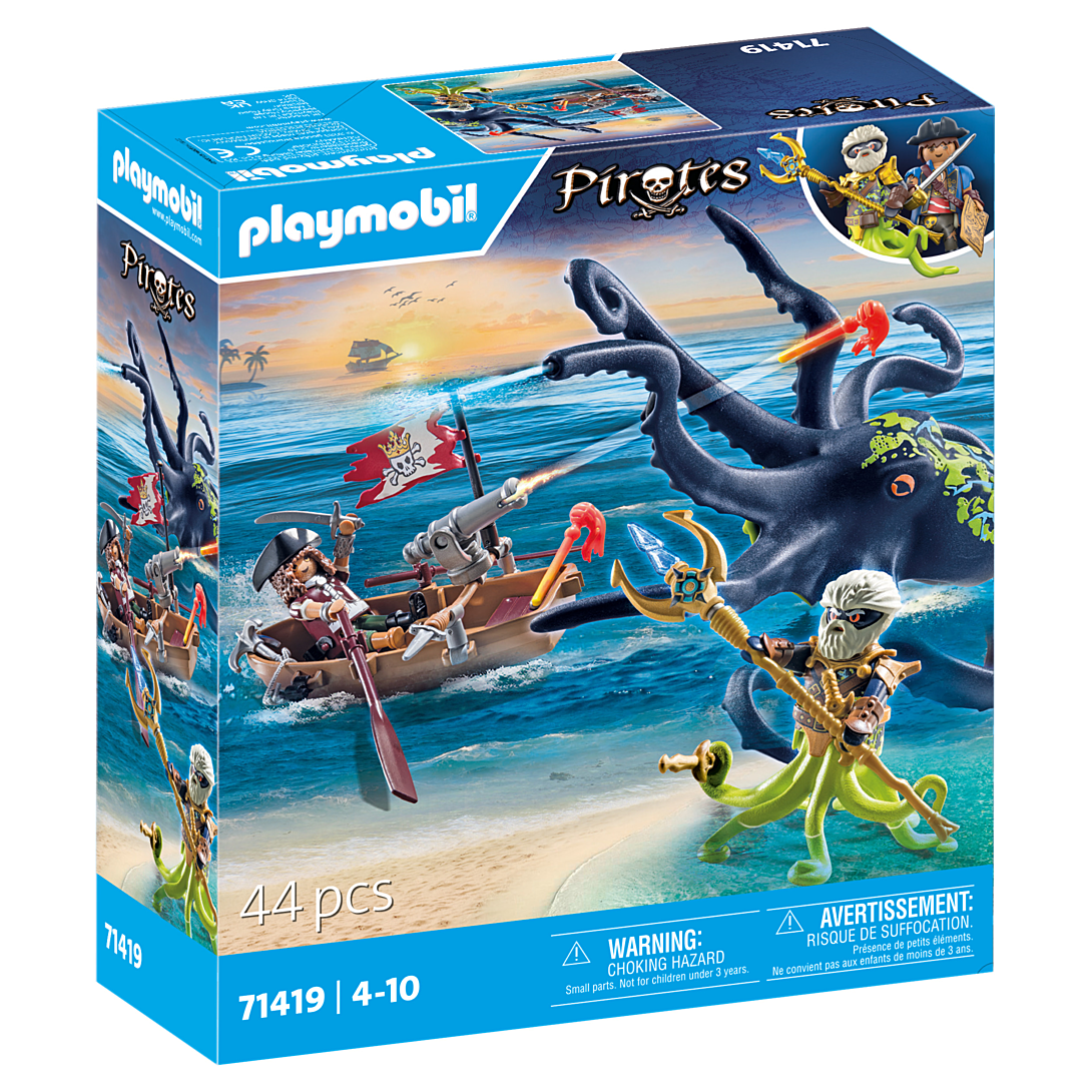 Playmobil Pirates 71419 – Pirate avec Pieuvre Géante