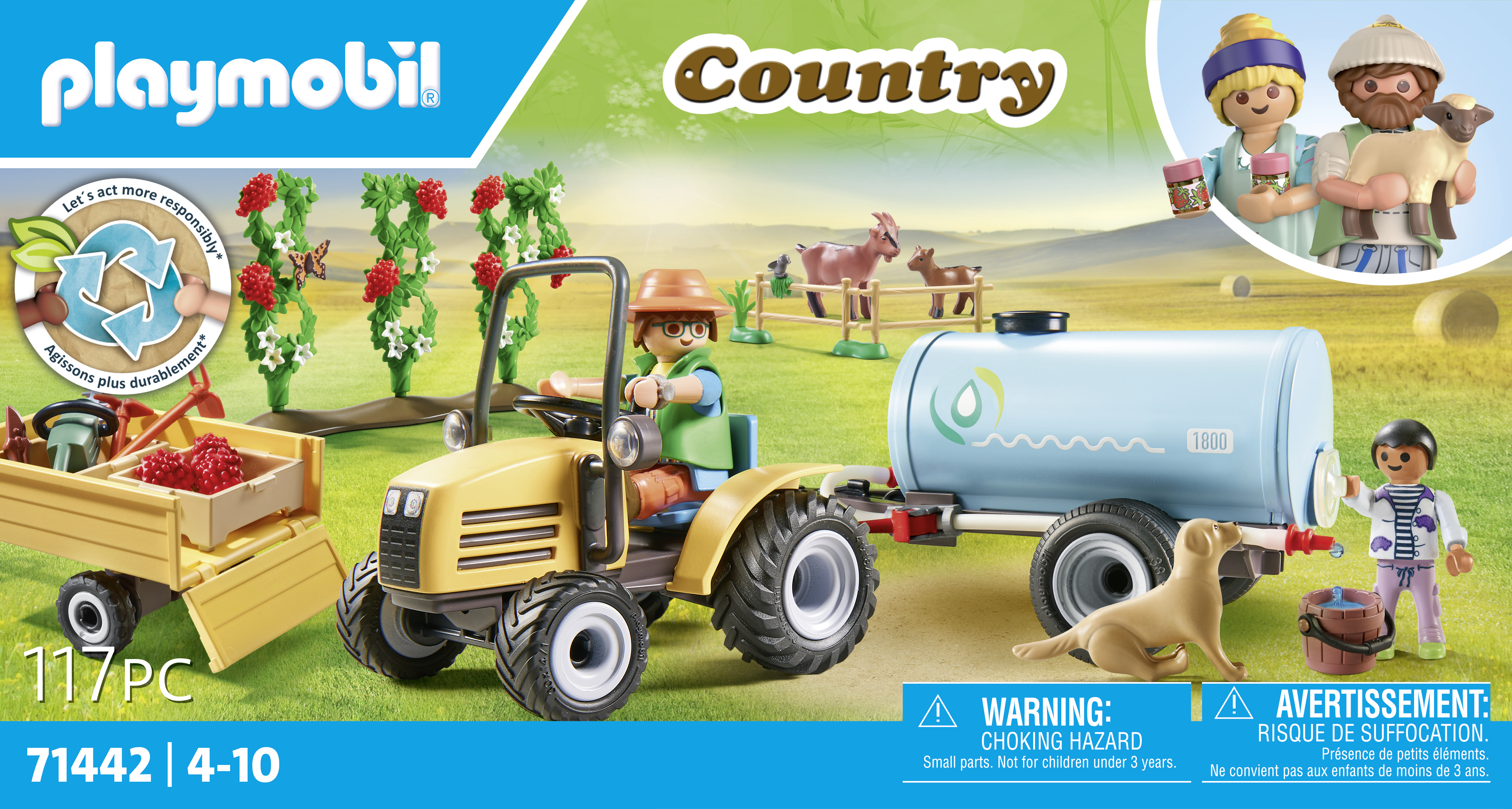 Playmobil Country Fermier avec tracteur et citerne 71442 - vue 2