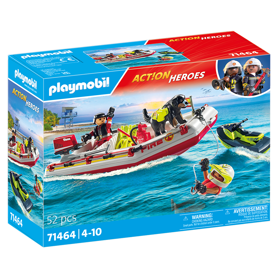 Jeu De Construction Bateau De Pompier Et Scooter Playmobil - vue 5