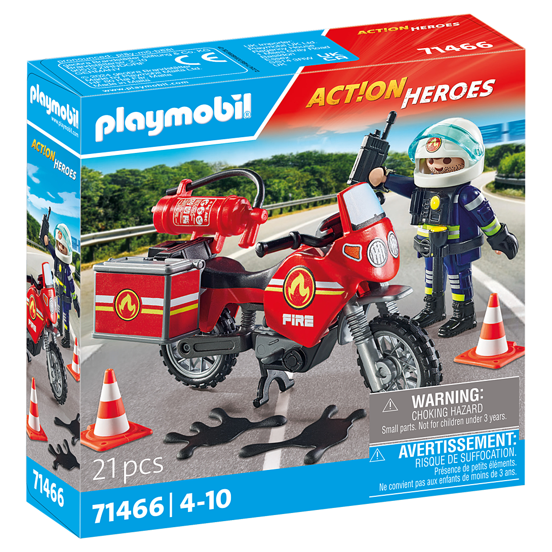 Jeu De Construction Pompier Et Moto Playmobil - vue 4