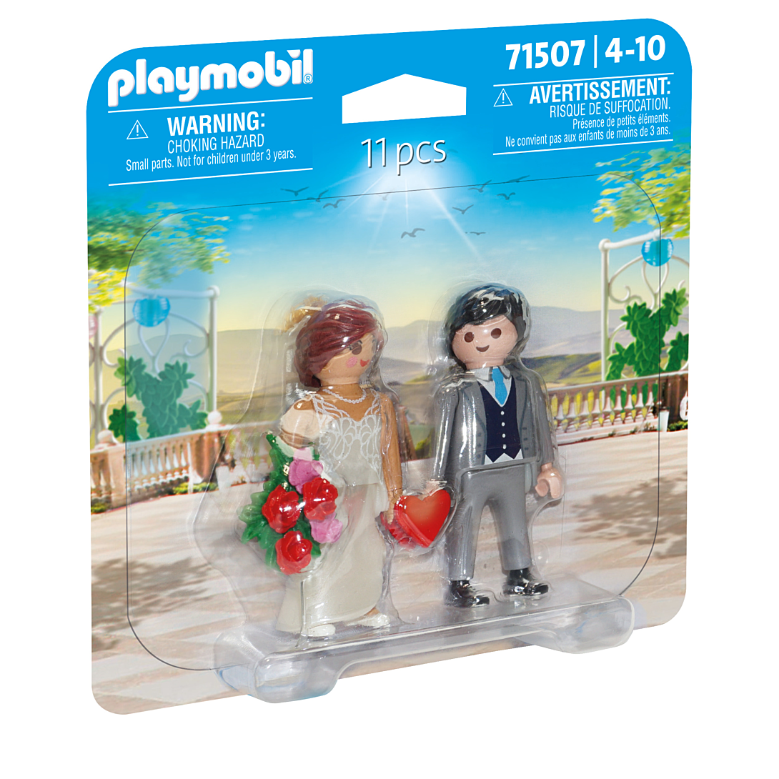 DuoPack PLAYMOBIL : Couple de Mariés avec Coeur et Bouquet Neuf - vue 4