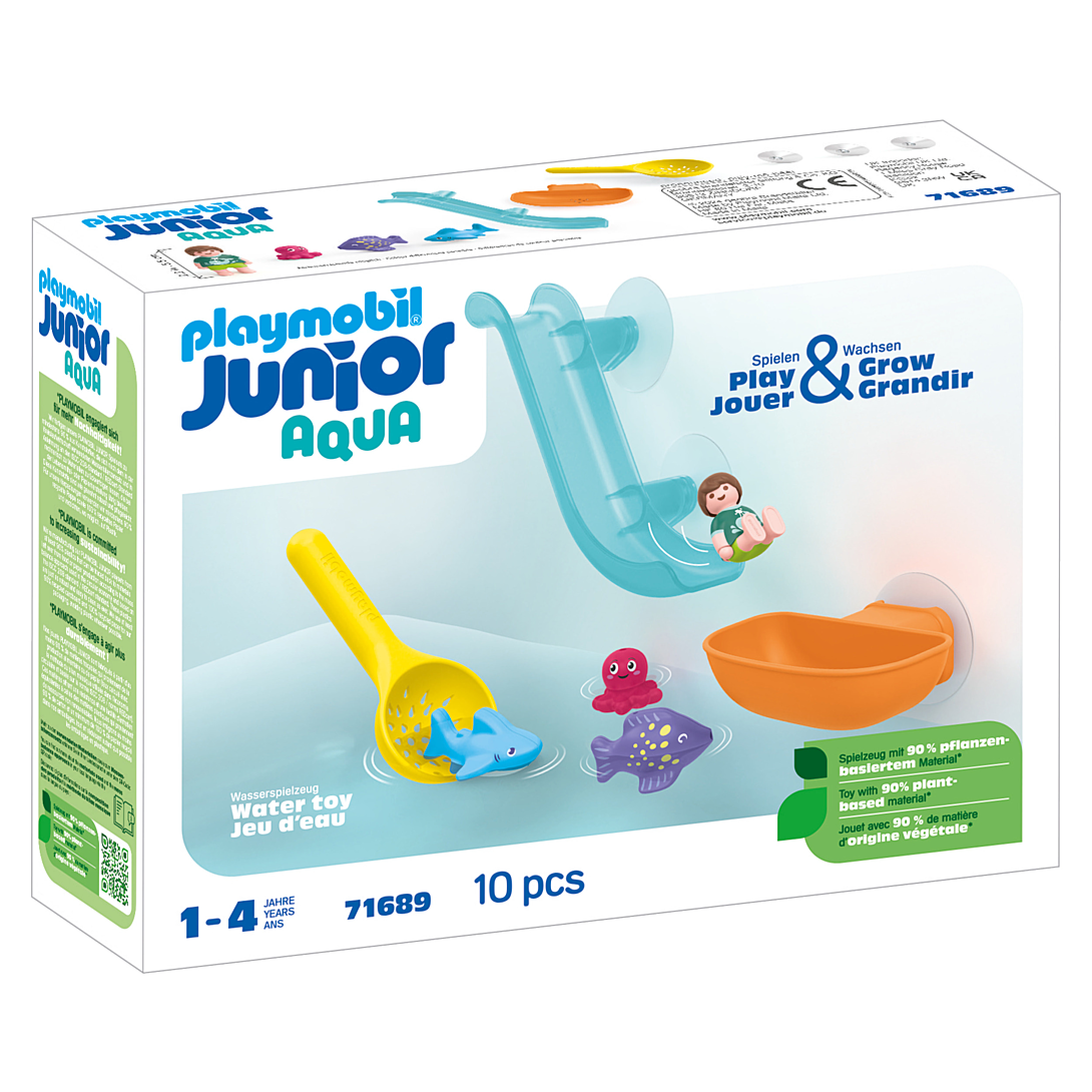 Toboggan aquatique et animaux marins