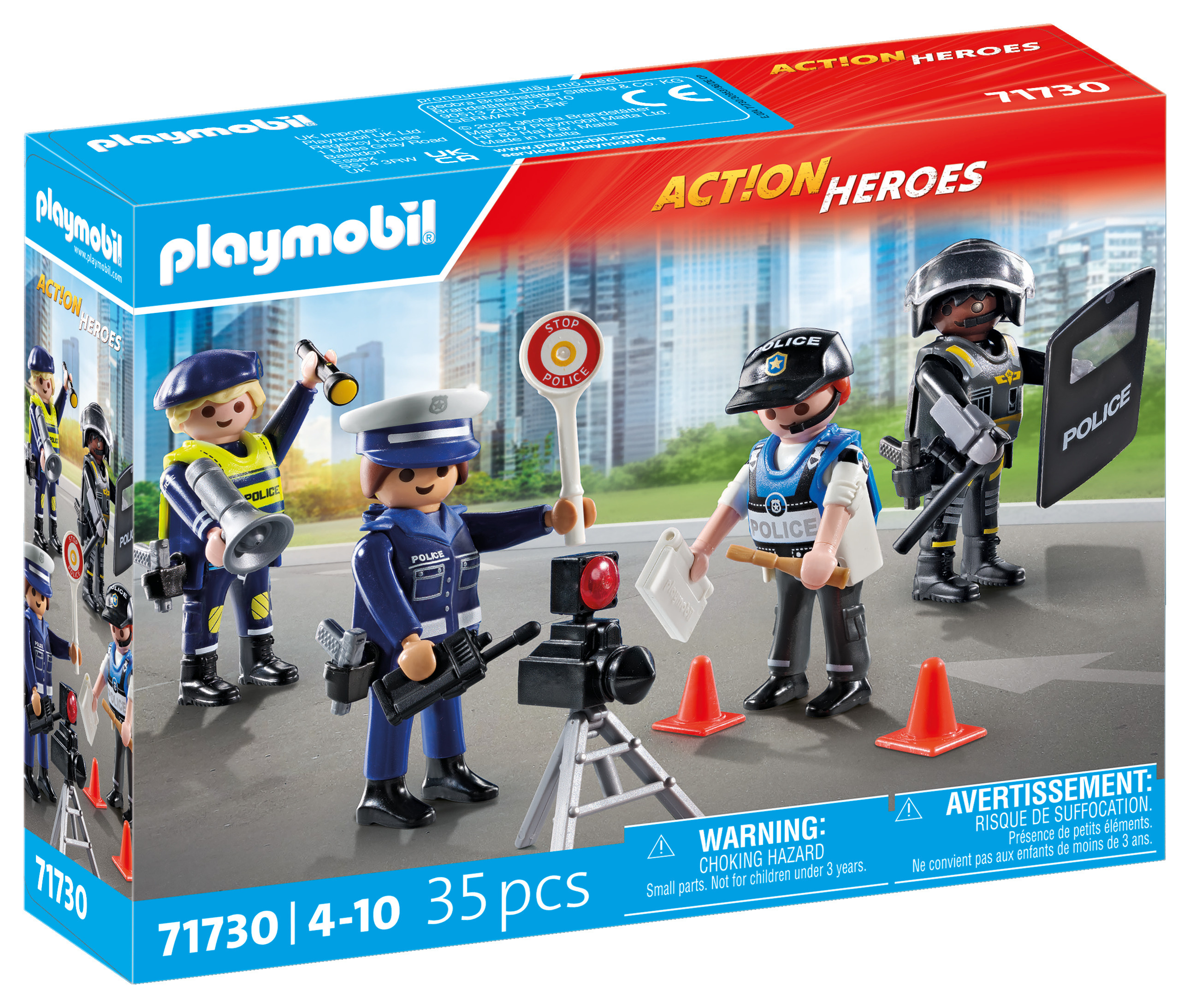 Set Métiers De La Police Avec 4 Policiers Playmobil La Boite - vue 6