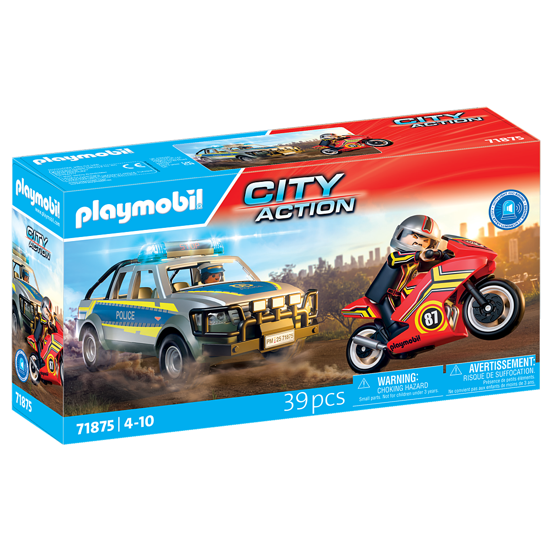 Playmobil 71875 Pick up de police moto & 2 personnages Les policiers - vue 4