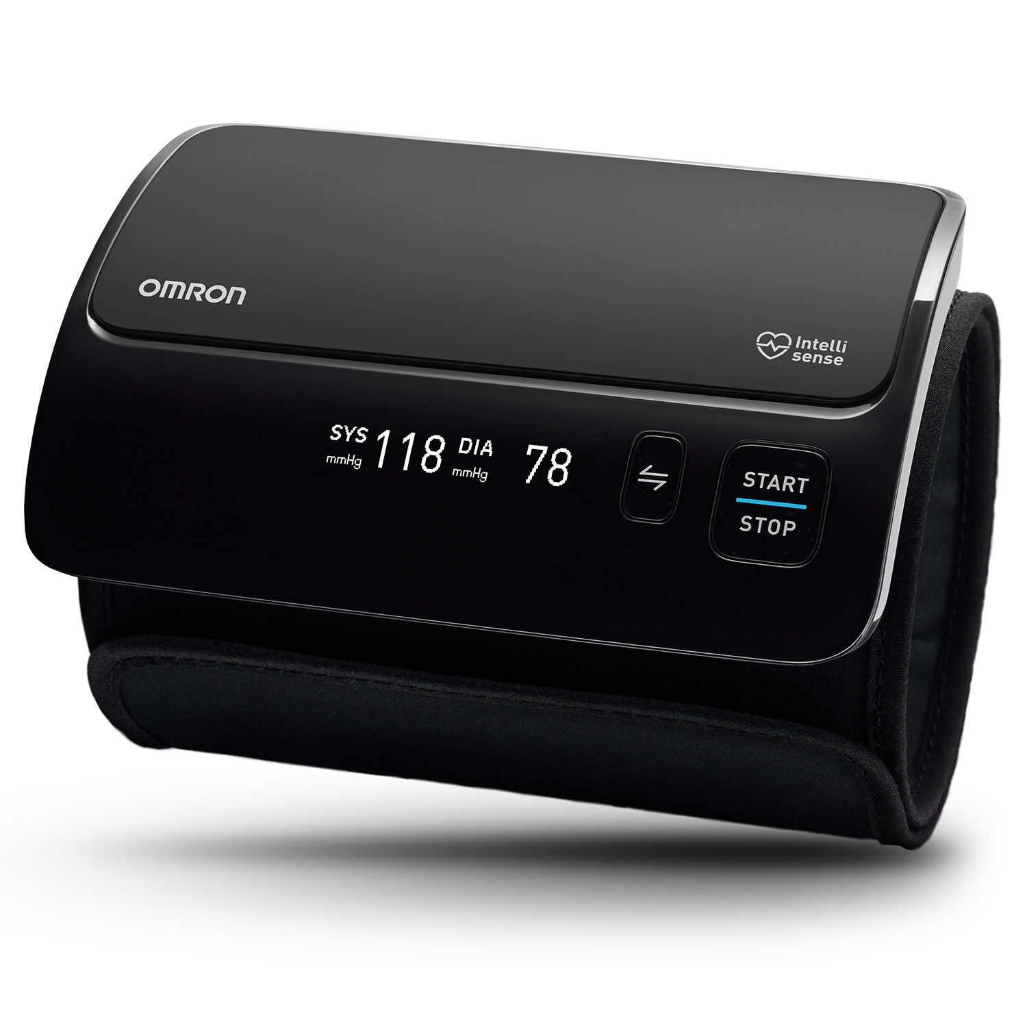 OMRON EVOLV Appareil tension artérielle bras – Conception tout en un – Tensiomètre bras avec détection de pulsation cardiaque irrégulière – Bluetooth – Avec OMRON connect appli
