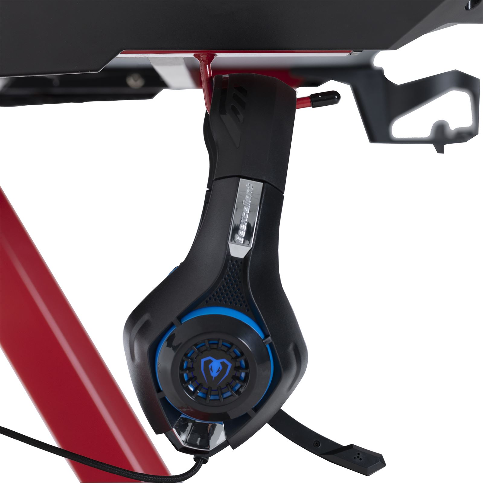 Yiomxhi - Support Casque Et Manette 2 En 1 - Porte Casque Bureau Rotatif 360° - Organisateur Câble - Noir
