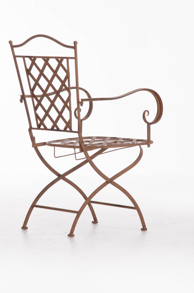Chaise De Jardin Adara En Fer Forgé Bronze - Chaise - Tabouret de jardin
