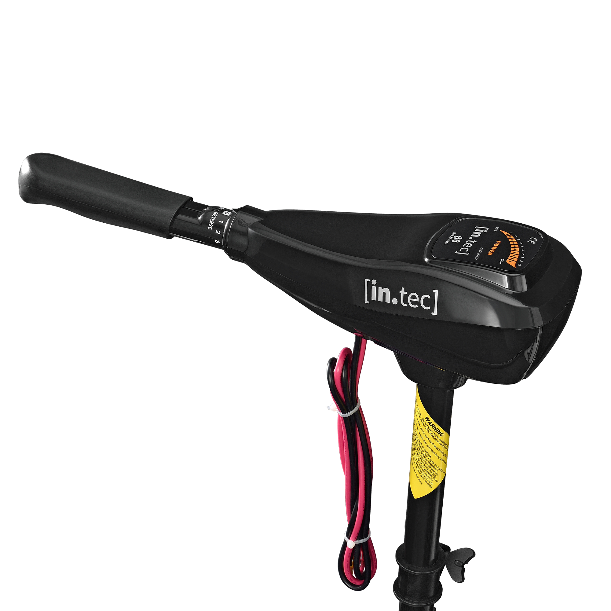 In.tec Moteur Électrique Pour Bateau 86 Lbs (39 Kg) - Puissance Max 1164W, 24V, 5 Vitesses Avant / 3 Arrière, Tige 100 Cm, Console 360° - Idéal Pour Eau Salée