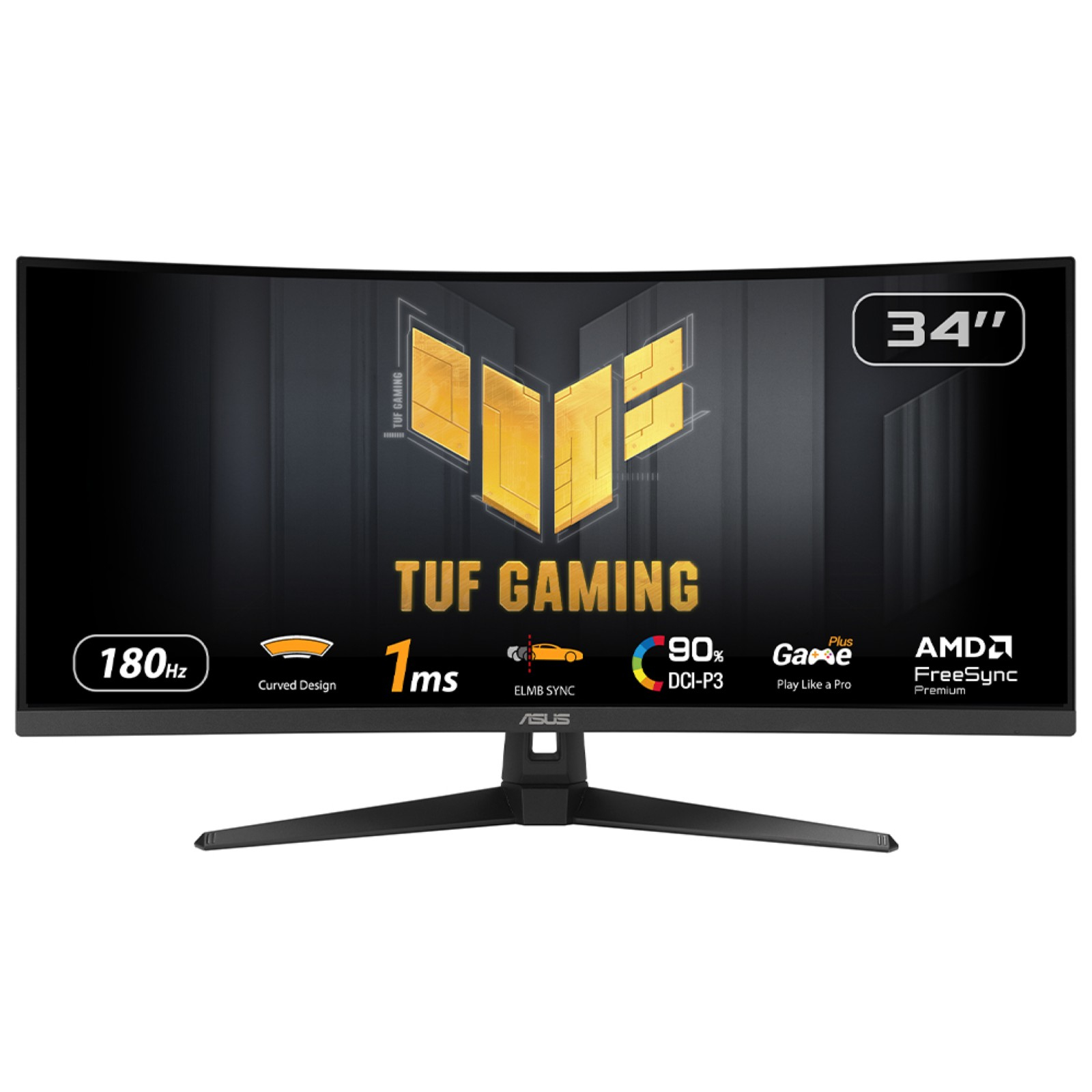 ASUS TUF Gaming VG34VQ3B écran plat de PC 86,4 cm (34") 3440 x 1440 pixels UltraWide Quad HD LED Noir