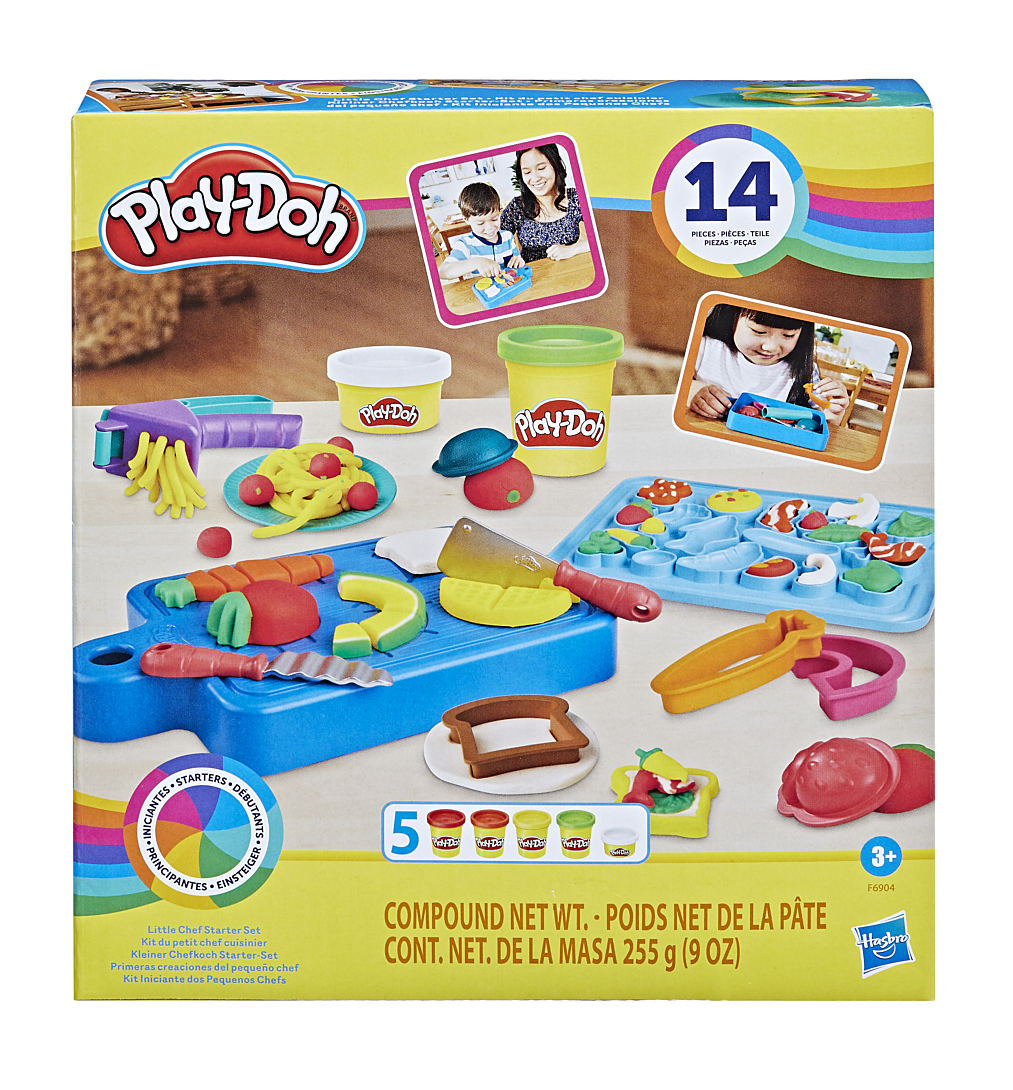Play-Doh Kit du petit chef cuisinier, pâte à modeler, 14 accessoires de cuisine, jouets préscolaires