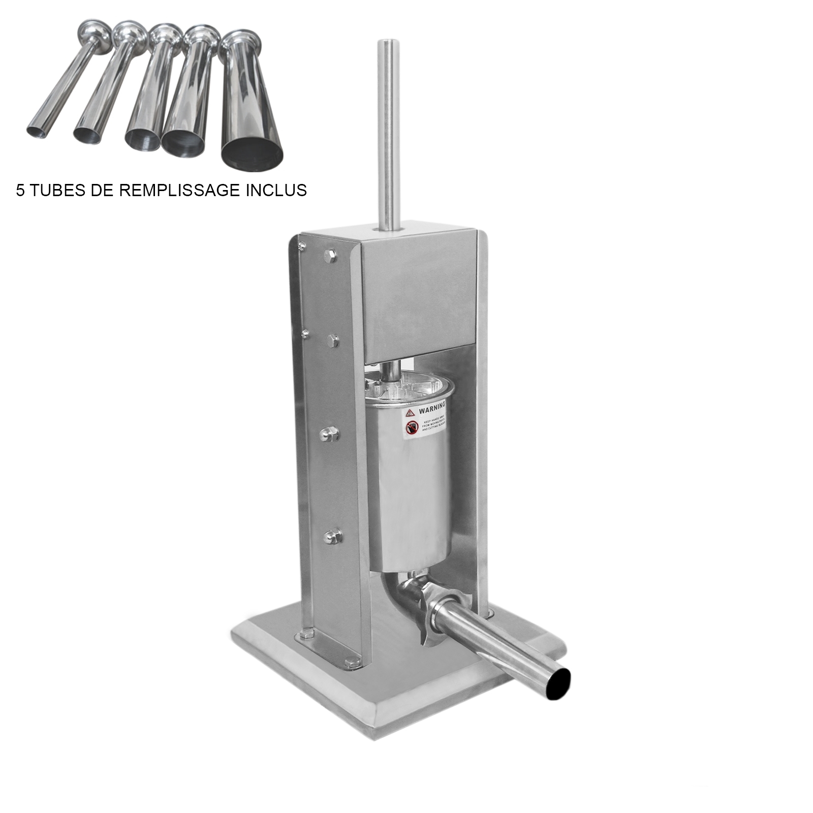 KuKoo Poussoir à Saucisses 3L En Inox - Manuel - 2 Vitesses