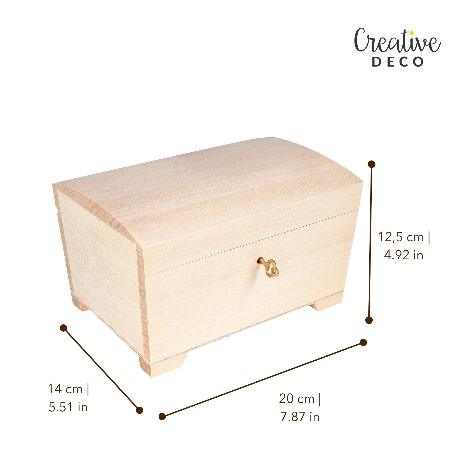 Coffret à Bijoux En Bois Avec Tiroirs - 19x15x14 Cm - Brun - Neuf Avec étiquettes