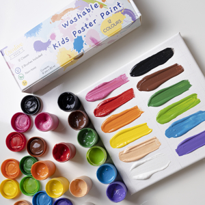 Kit Peinture Au Doigt Lavable 12 Couleurs X 60 Ml - Non Toxique, Avec Livre Coloriage, Pour Enfants