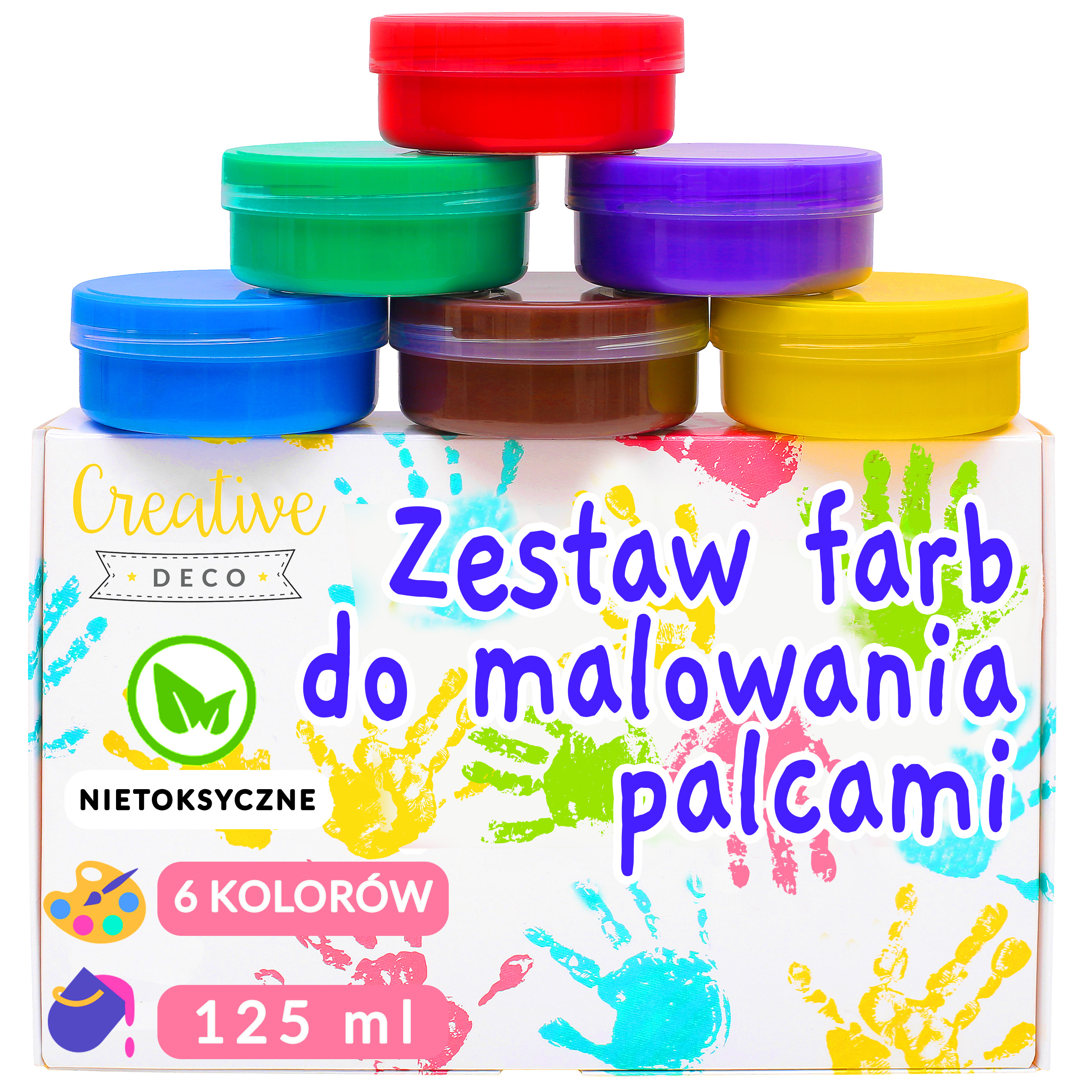 Peinture Au Doigt Lavable RDDAIPE - 10x60ml Non Toxique | Enfants 3-9 Ans