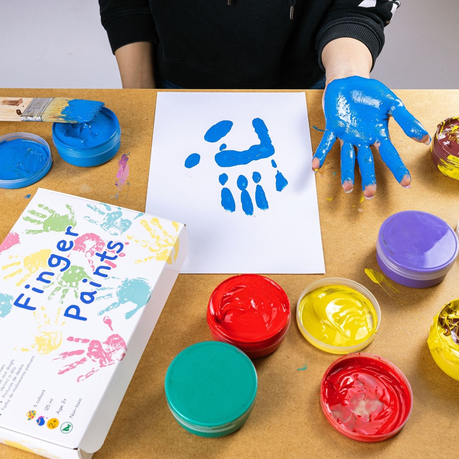 Peinture Au Doigt Enfant Peintures Doigts Enfants 10x60ml RDDAIPE - Non Toxiques Et Lavables 3 Ans Lot 10 Couleurs 60ml