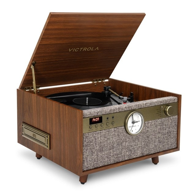vinyle VICTROLA MUSIC CENTER 5EN1 CENTURY AVEC HORLOGE NOYER - vue 1