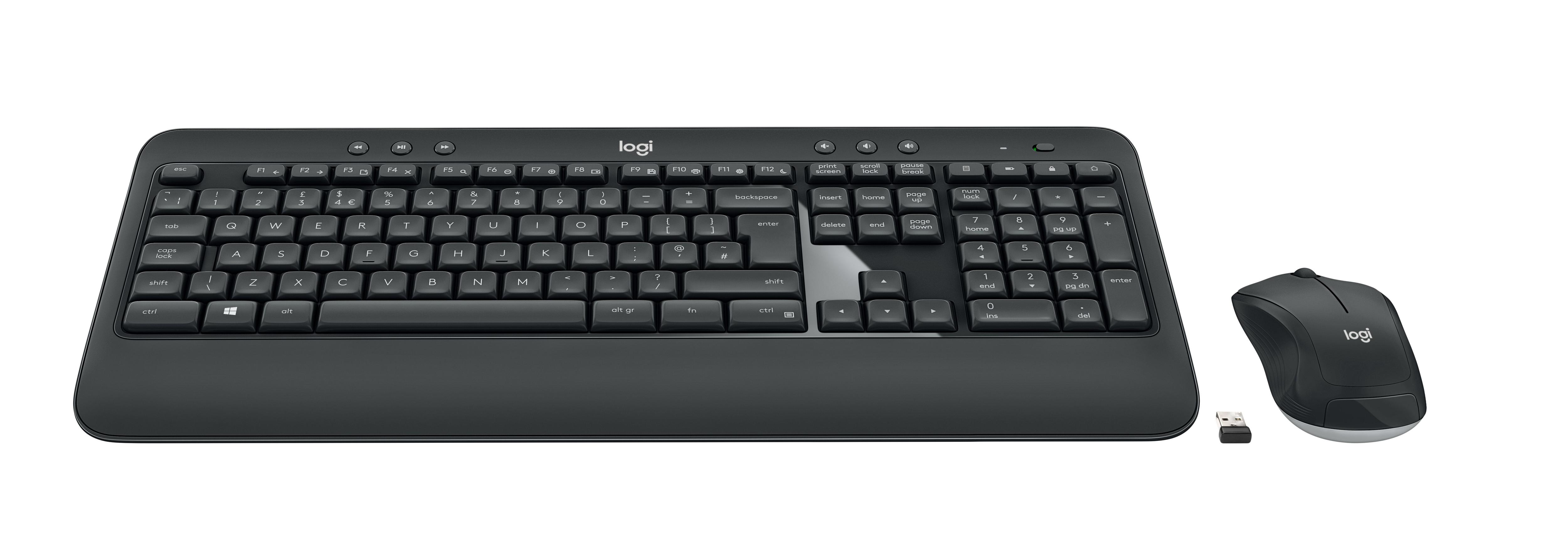 Logitech 920-008676 clavier Souris incluse Universel RF sans fil AZERTY Français Noir, Blanc
