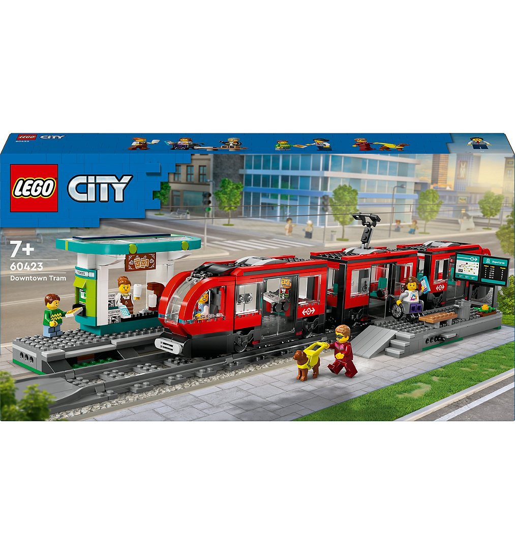 LEGO City 60423 Le tramway et la station du centre ville