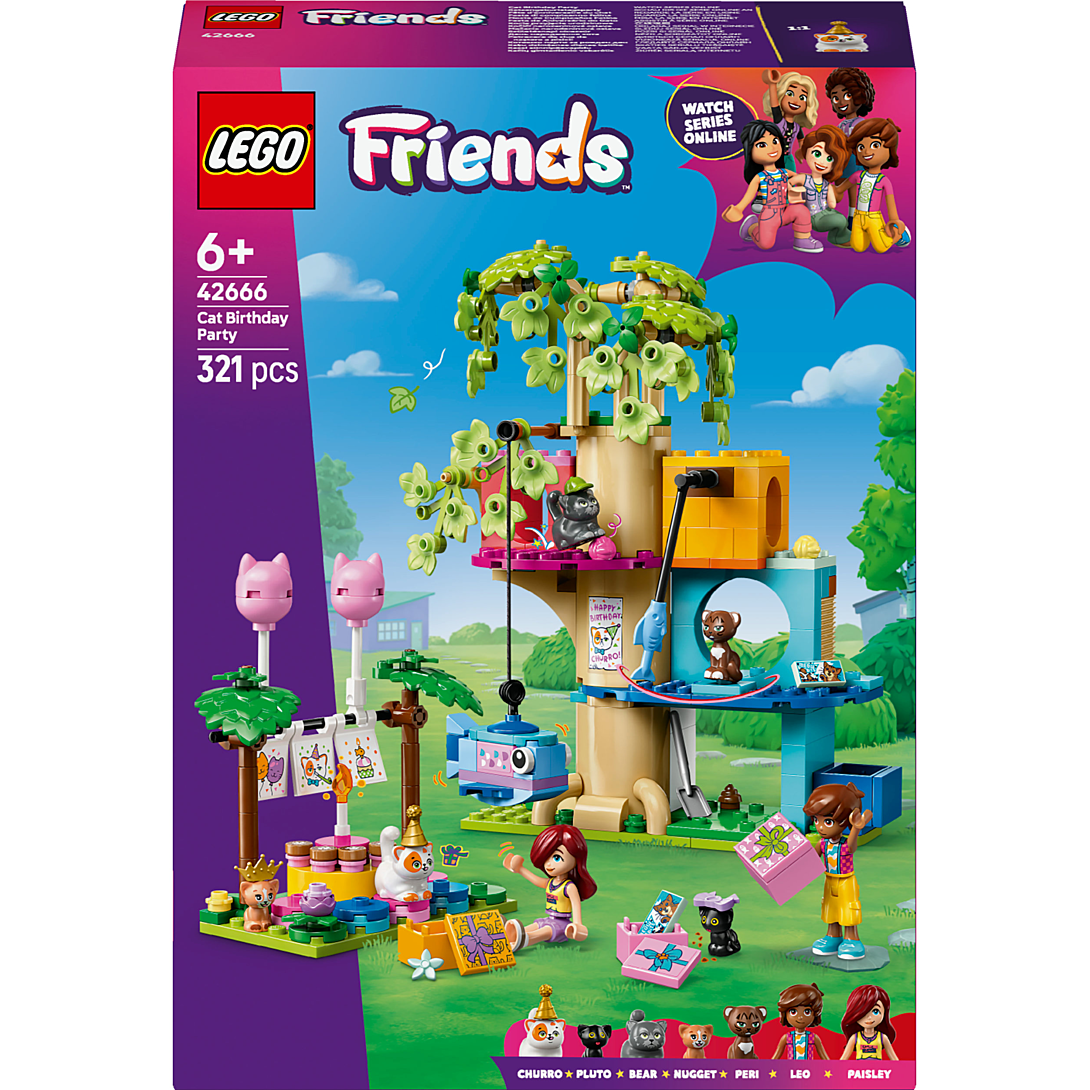 LEGO® Friends - La Fête d’Anniversaire et l’Arbre à Chats, Jeu de Construction - 42666
