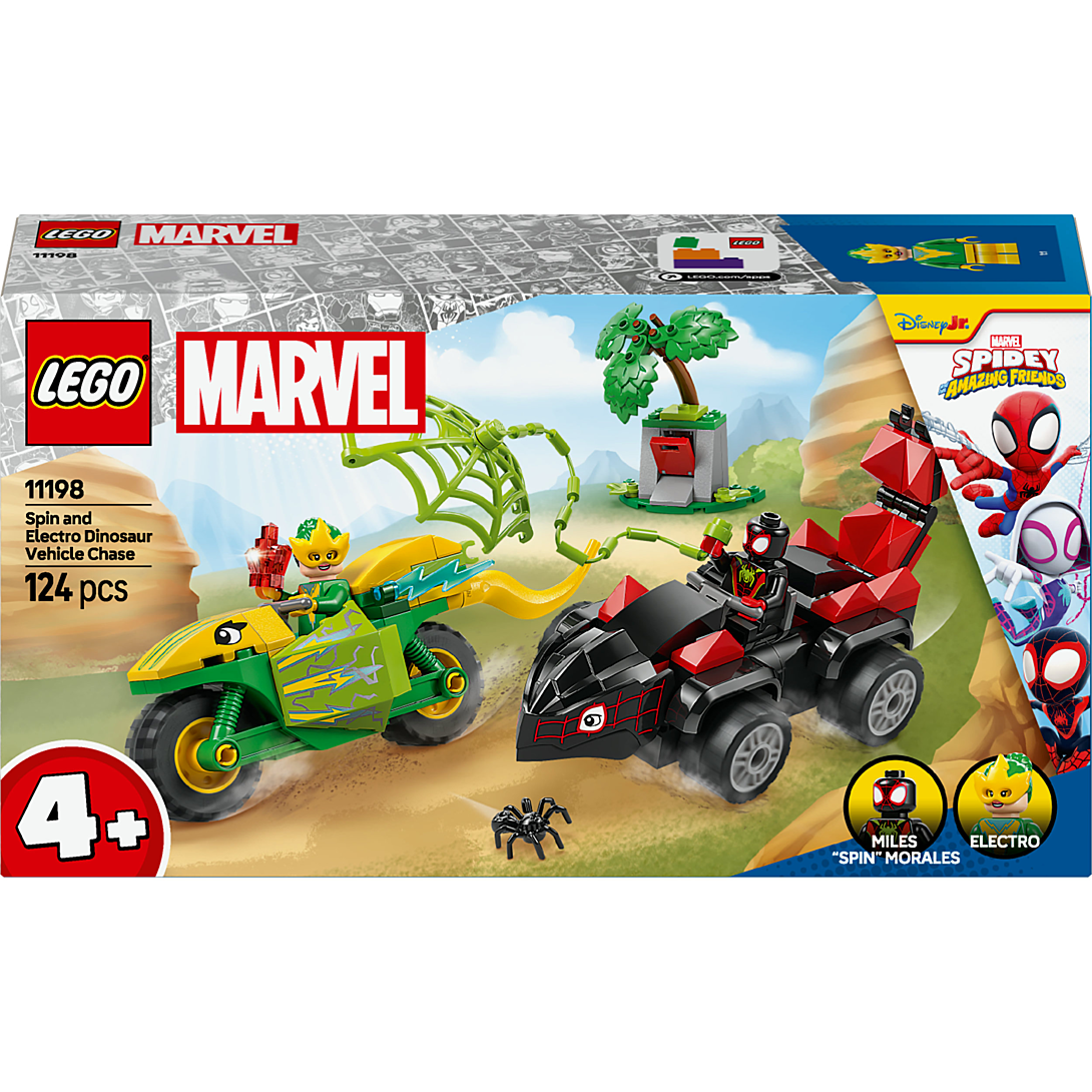 LEGO Marvel Course-poursuite entre Spin et Electro en dino-véhicules 11198 - vue 2