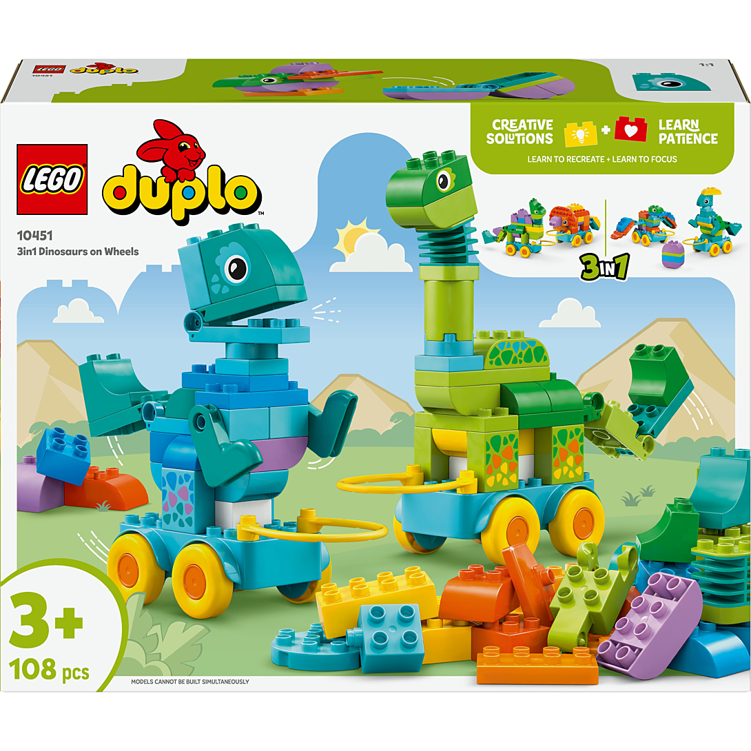 LEGO DUPLO Town Dinosaures sur roues 3-en-1 10451 - vue 5