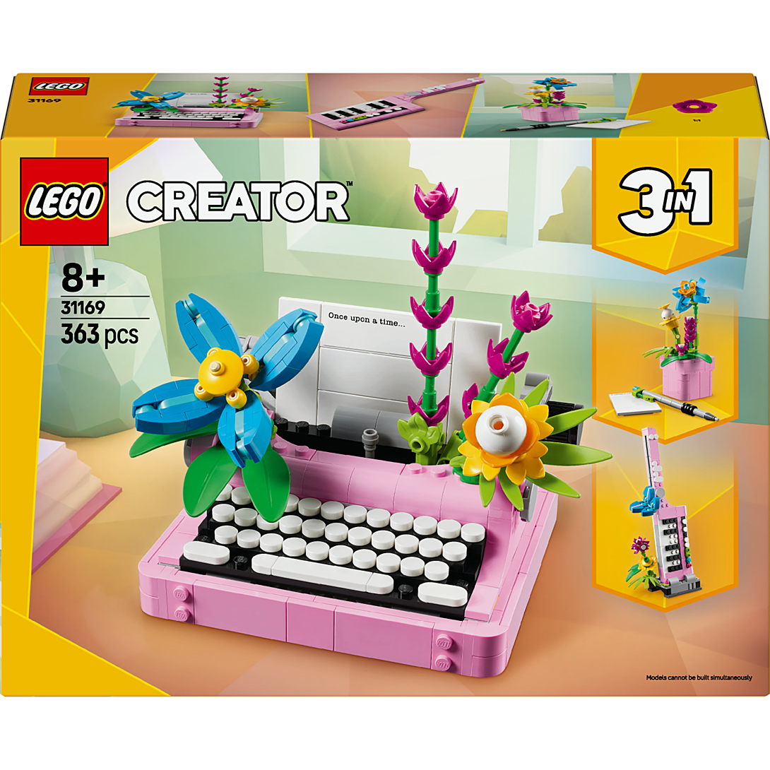 LEGO Creator 3-en-1 La Machine à Écrire avec des Fleurs 31169 - vue 2
