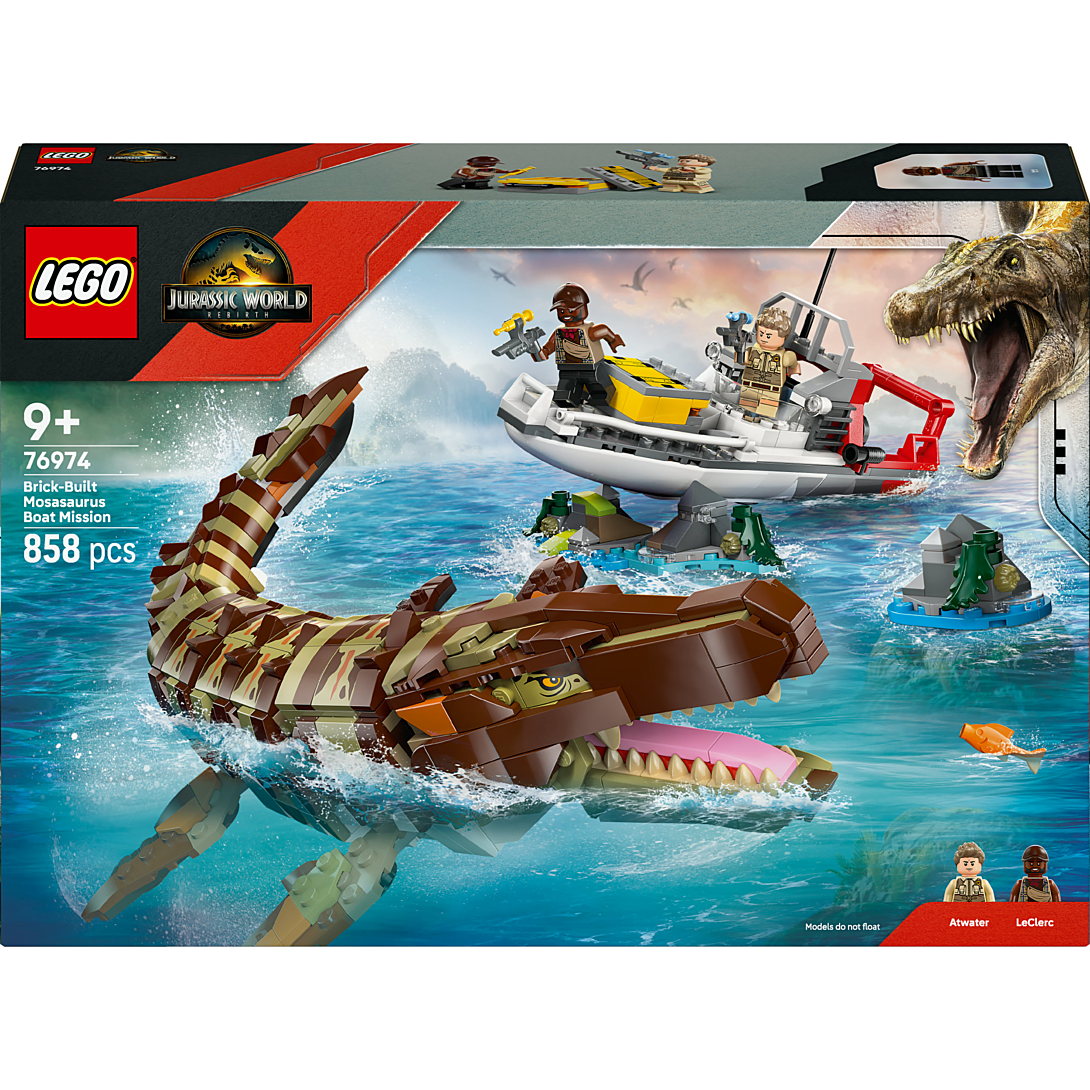 LEGO Jurassic World Le Bateau en Mission et le Mosasaure 76974 - vue 8