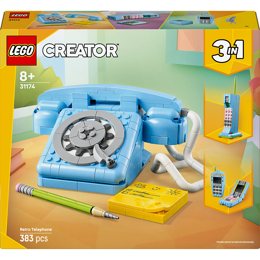 LEGO® Creator - Le Téléphone Rétro, Modèles de Téléphones Nostalgiques et Vintage - 31174
