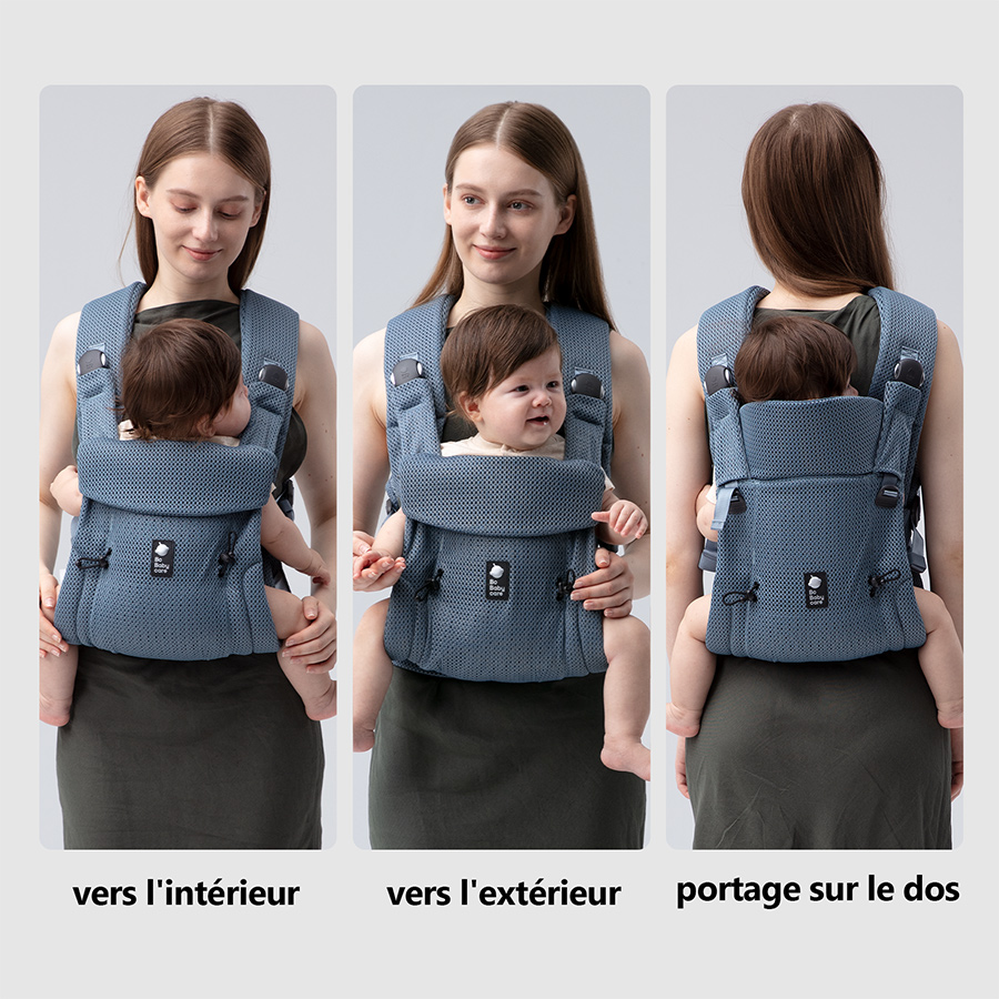 Porte-Bébé Ergonomique Hanche - 0-36 Mois Jusqu'à 15kg - Multifonctionnel Noir