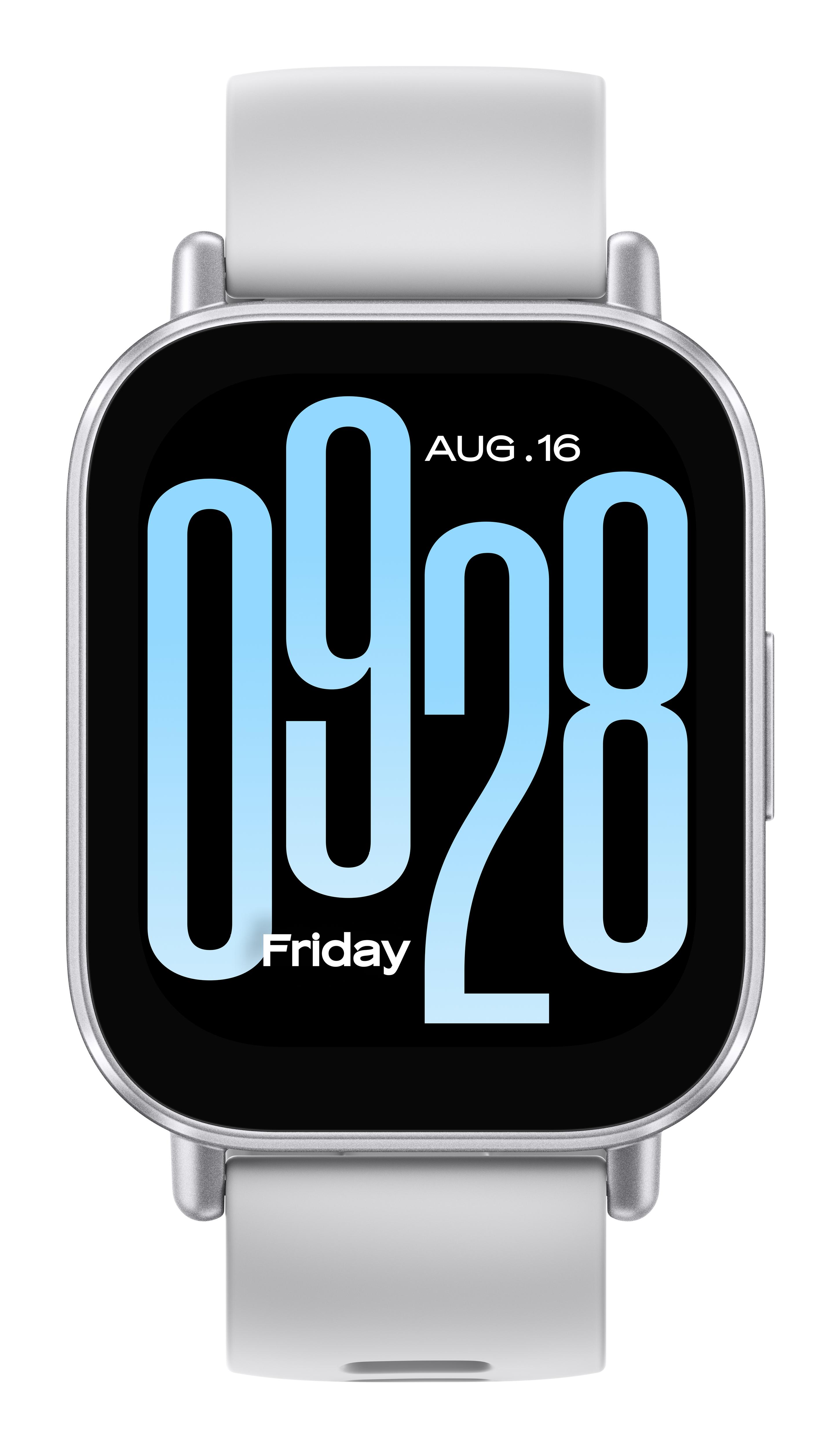 Xiaomi Redmi Watch 5 Active 5,08 cm (2) LCD 49.1 mm Numérique 320 x 385 pixels Écran tactile Argent