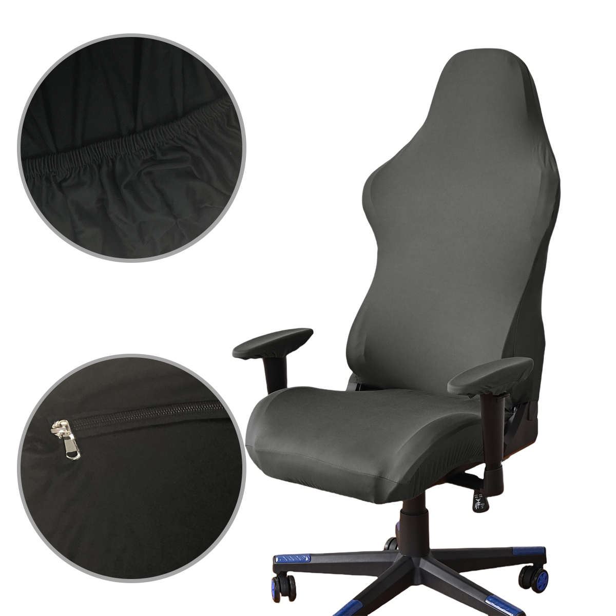 Housse Complète Chaise Gaming En Cuir PU Extensible - Amovible, Lavable, Protection Intégrale