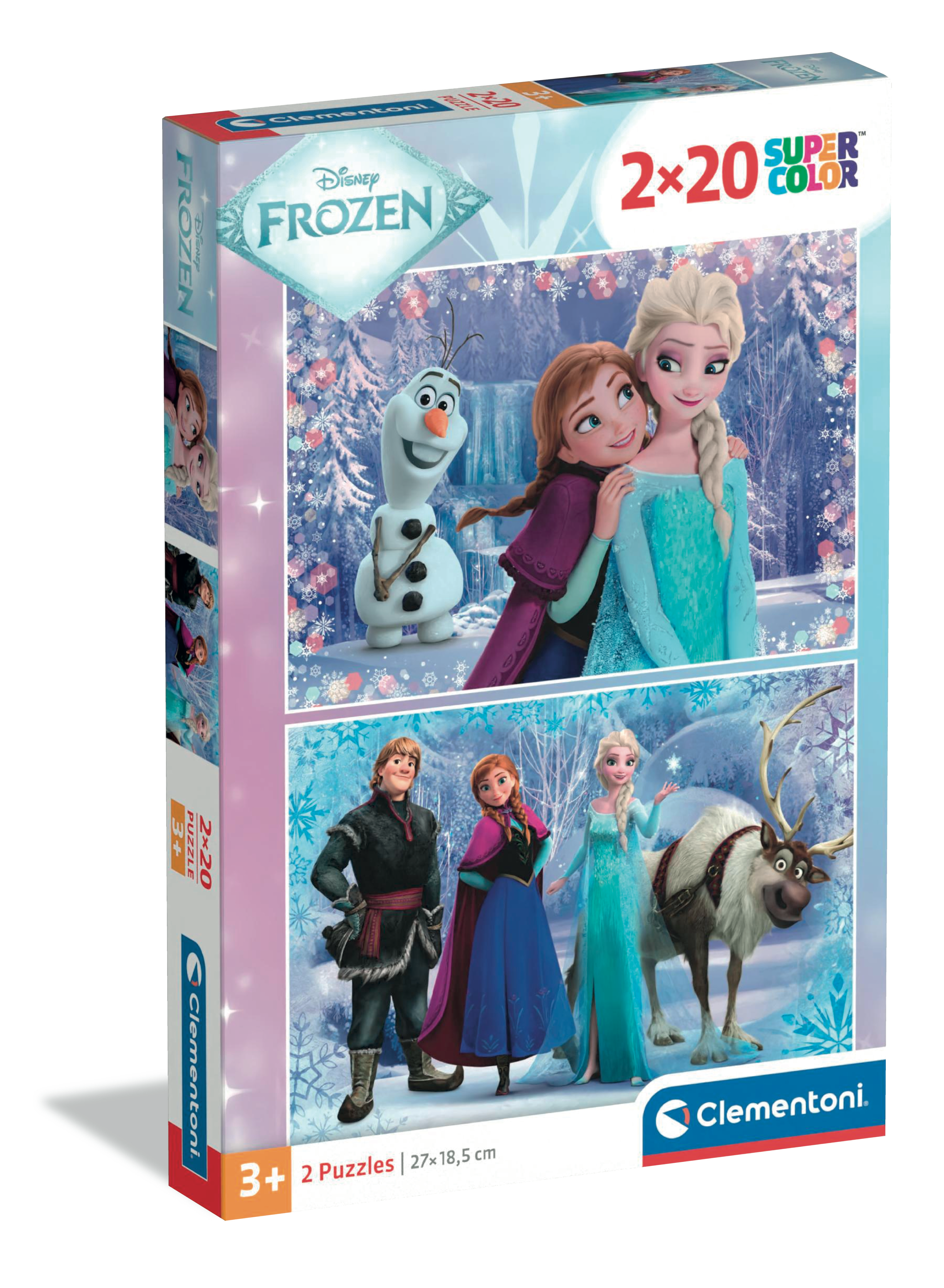 Clementoni Puzzle Enfant 2X20 Pièces Frozen Walt Disney Fabriqué en Italie 24825 - vue 3
