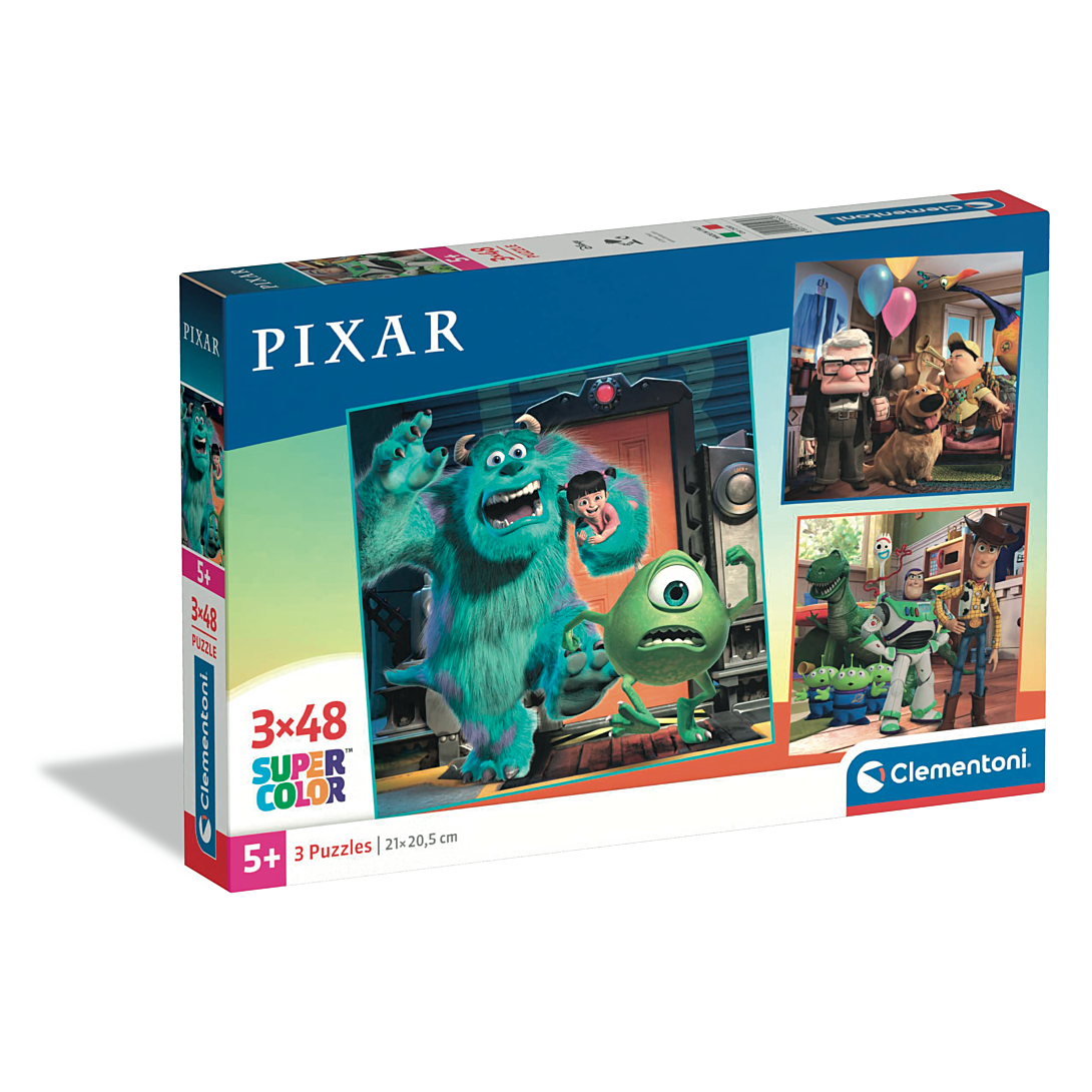 Clementoni Puzzle Enfant 3X48 Pièces Disney Pixar Walt Disney Fabriqué en Italie 25065 - vue 3