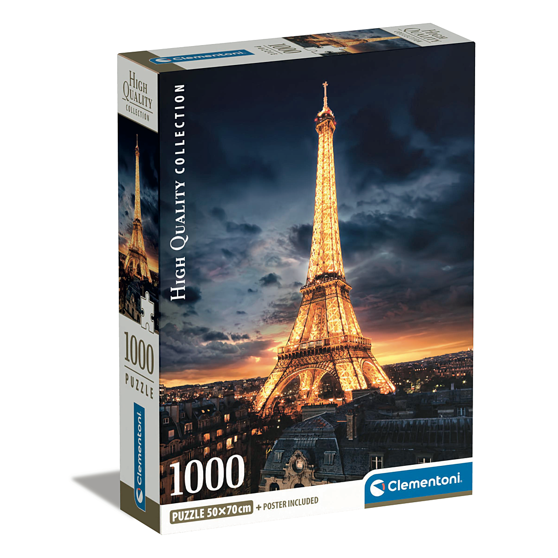 Puzzle 1000 pièces + poster : Tour Eiffel Paris Clementoni Puzzles - vue 4