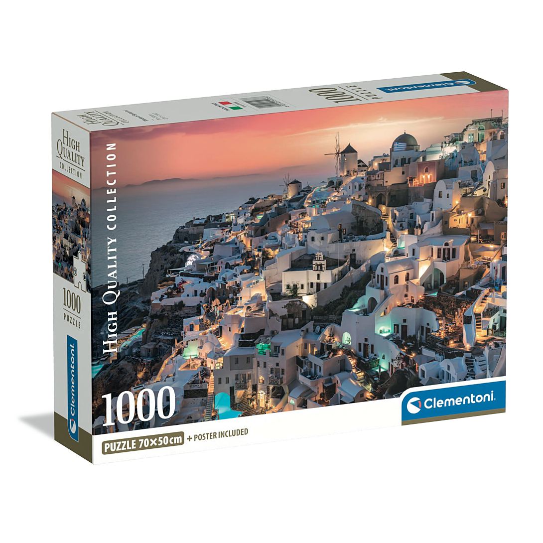 Puzzle Compact 1000 pièces : Nuances de Santorin Clementoni Puzzles - vue 6