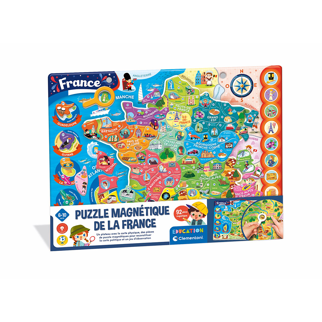 Clementoni Mon puzzle de la France magnétique