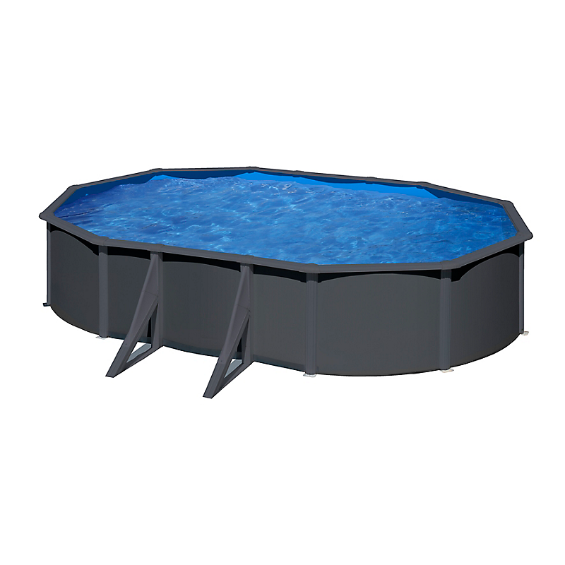 Piscine ovale en acier 6 34m x 3 x H:1 22m
