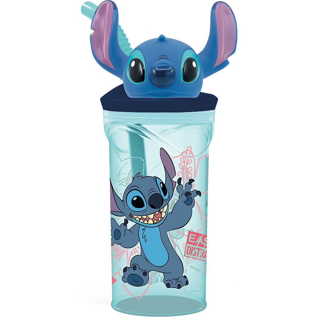 Gobelet / Verre Avec Paille Et Figurine 3d Stitch 360ml - vue 2