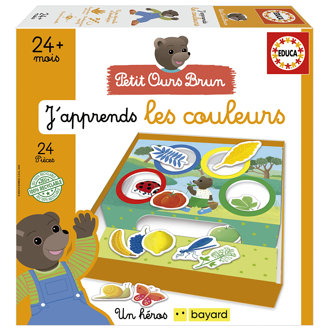 Educa Le Jeu pour Apprendre à associer et à différencier Les Couleurs de Base | Le Petit Ours . Classer Les éléments par la Couleur correspondante 19877 - vue 7