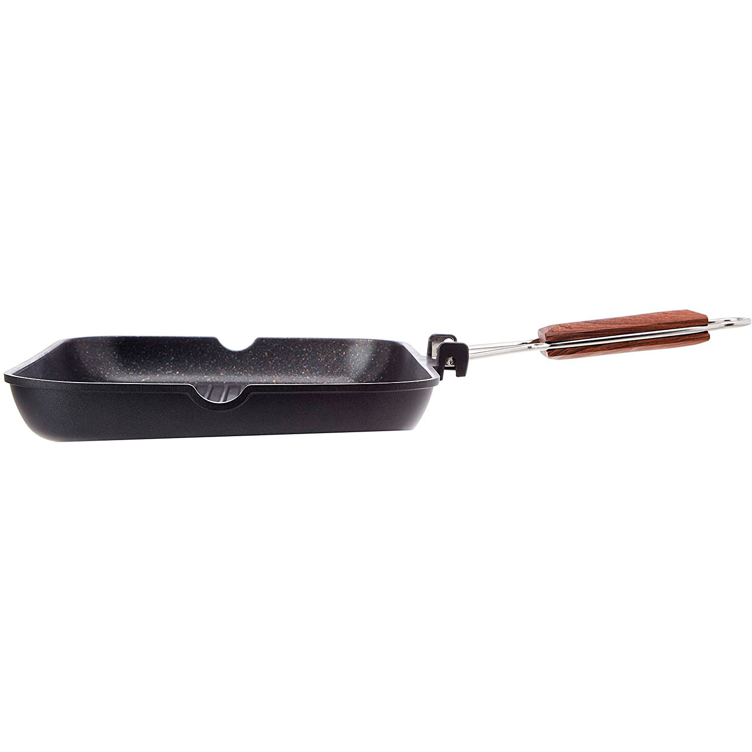 Casserole - WECOOK - Granite Noir - 24 cm - Antiadhésive Écologique - Compatible
