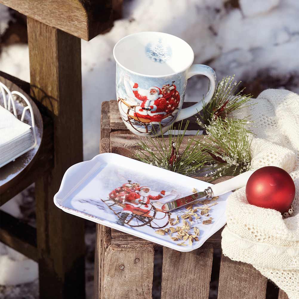 Tasse En Porcelaine Fine Père Noël - Marque Ambiente - Rouge - Neuf Sous Emballage - EAN 8712159182095