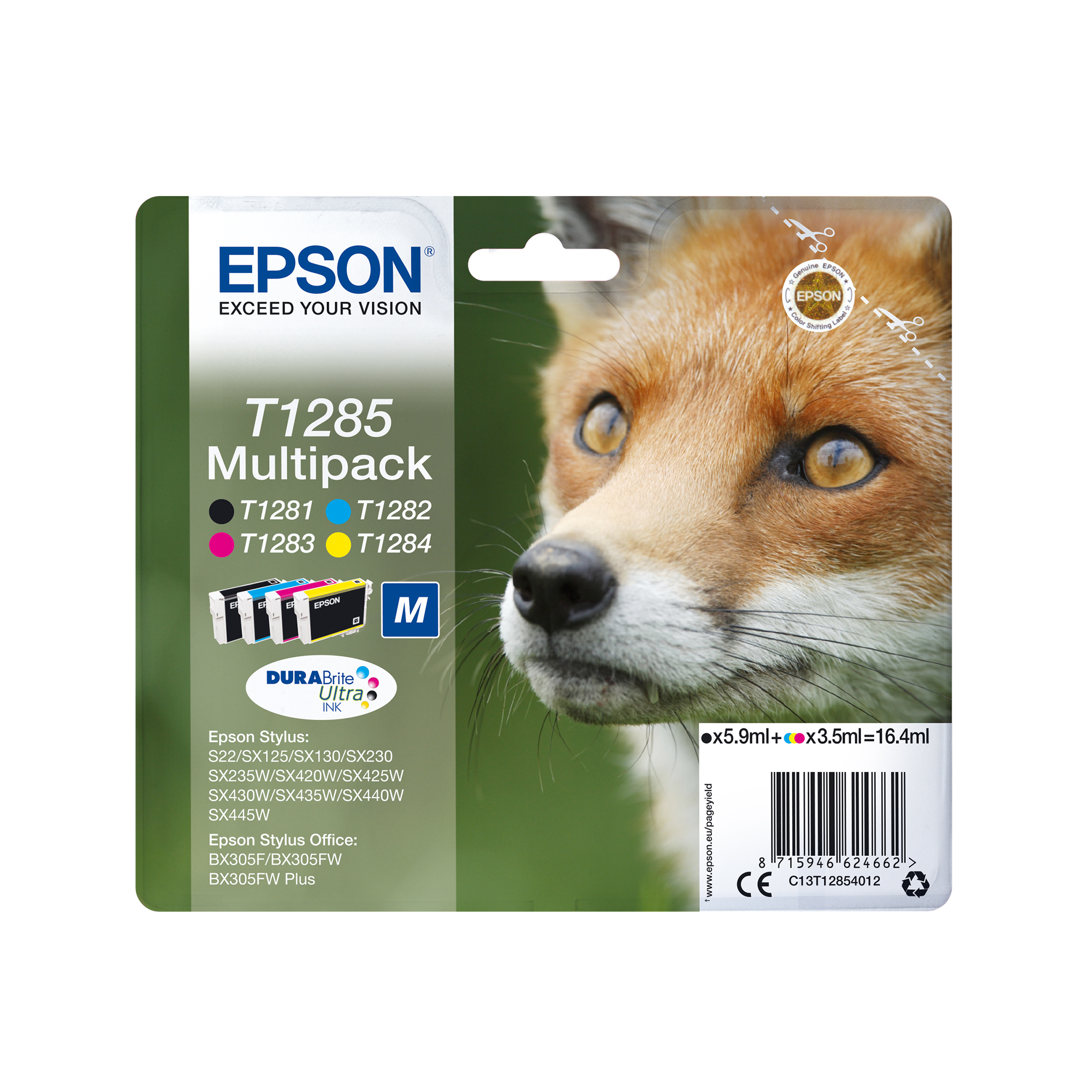 Epson Fox Encre DURABrite Ultra multipack 4 couleurs Renard T1285