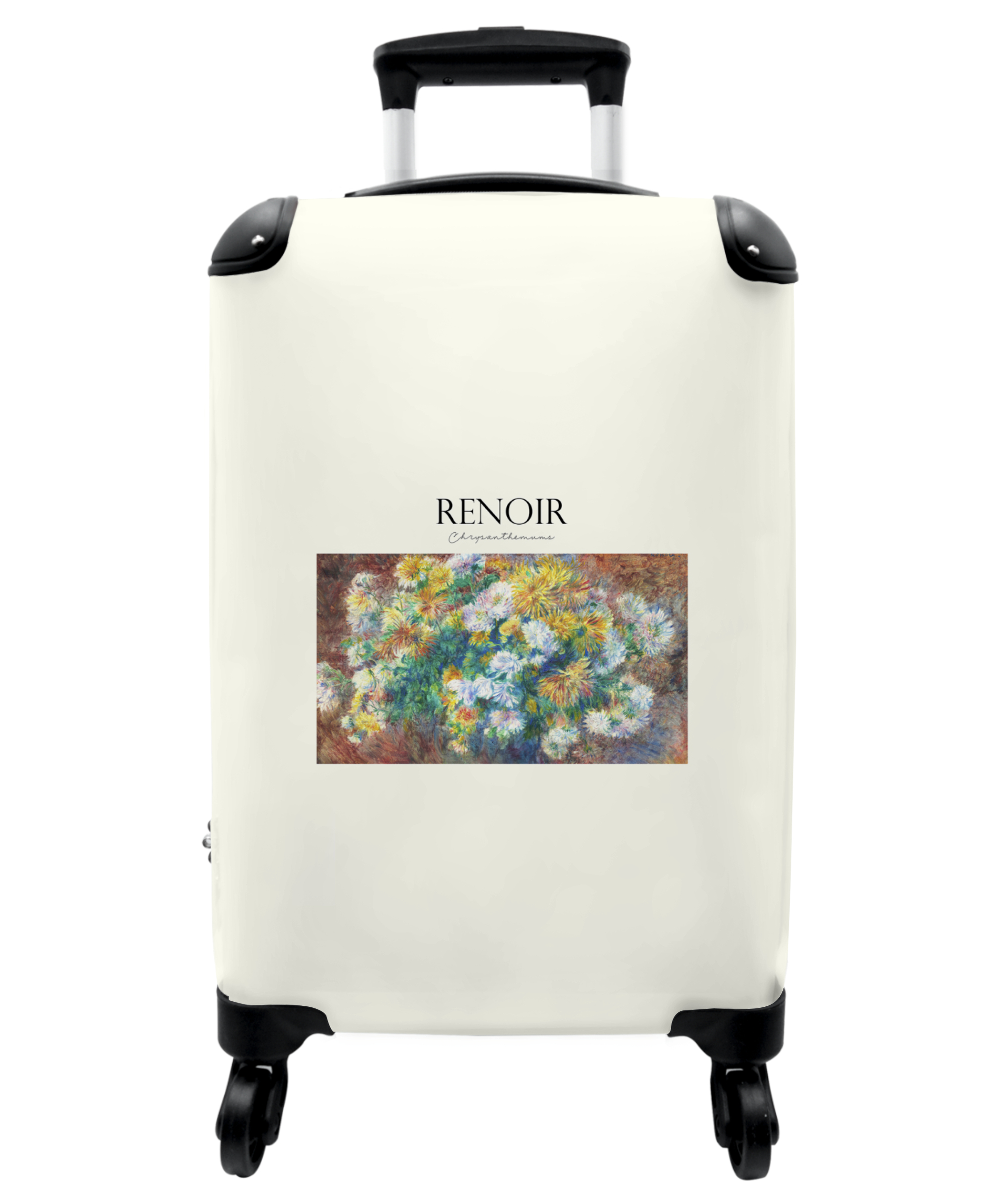 Valise Chariot à Bagages à Main Art Renoir  Fleurs Vieux maître Bagage Cabine imprimé 55x35x25 cm Valise de Voyage  avec R
