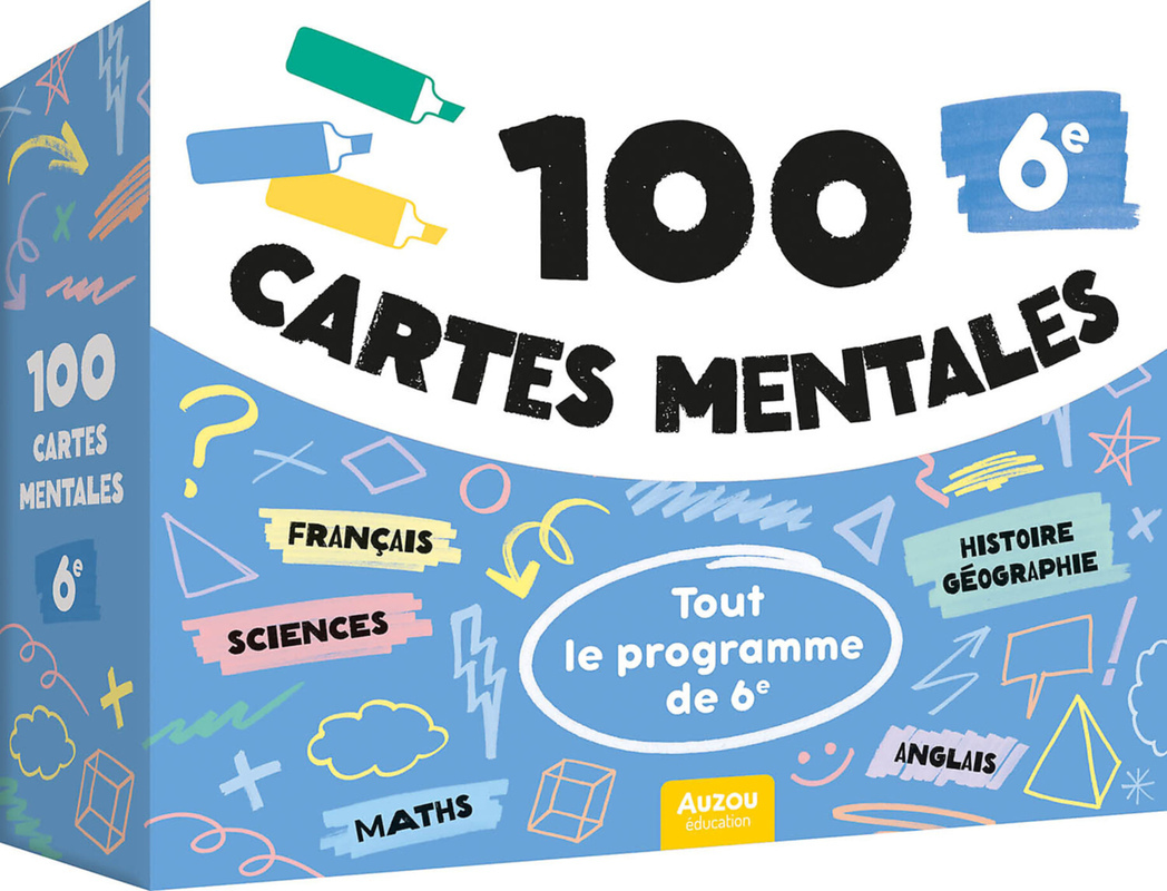100 CARTES MENTALES TOUT LE PROGRAMME DE 6E (Coffret)