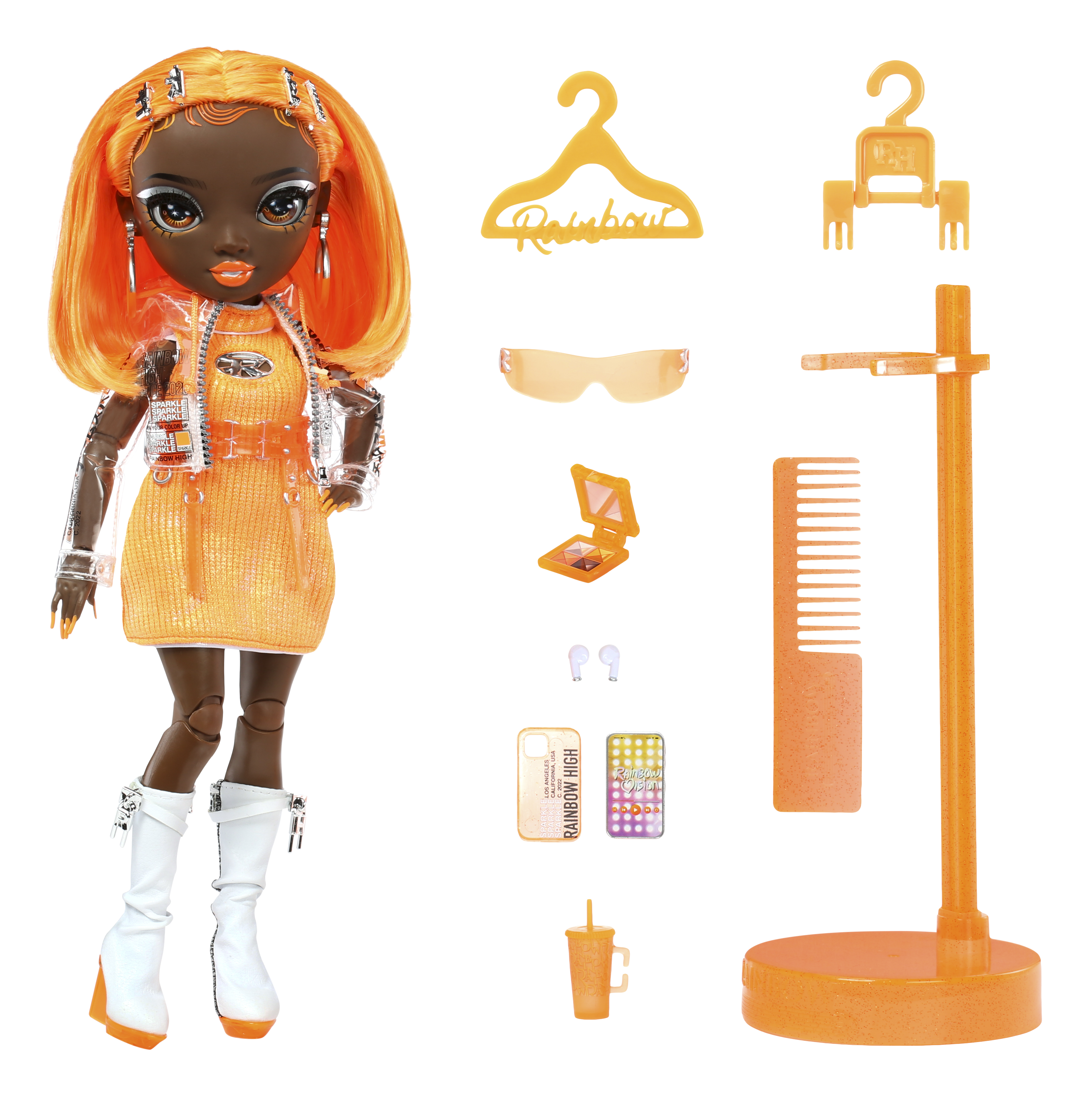 Rainbow High S23 Fashion Doll Michelle St Charles (Orange fluo) Série 5