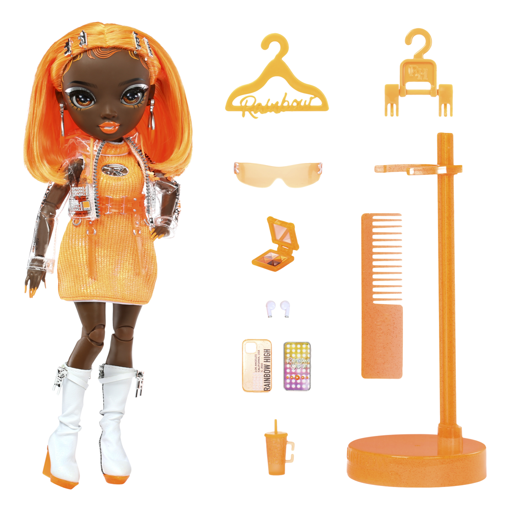 Rainbow High S23 Fashion Doll Michelle St Charles (Orange fluo) Série 5