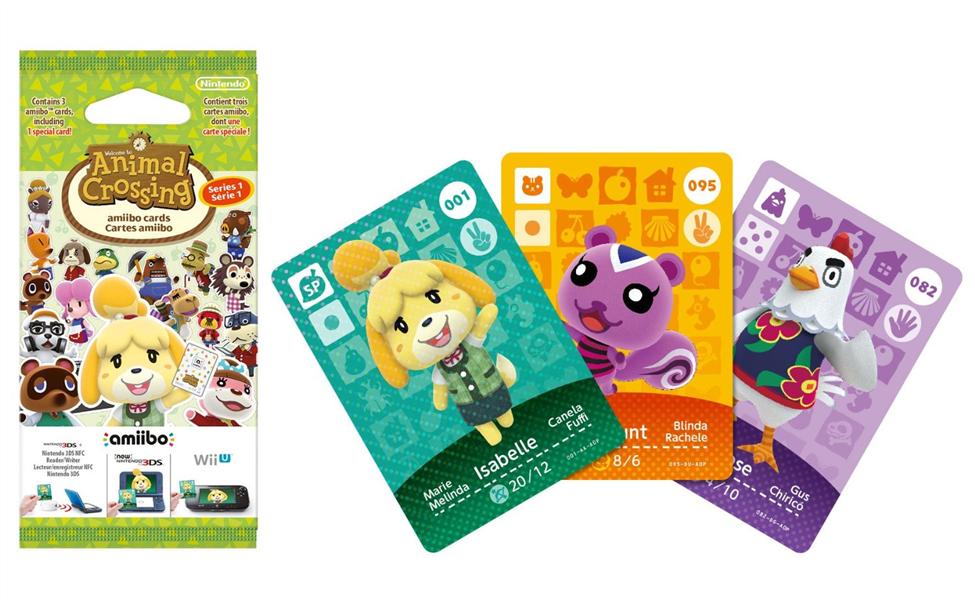 Paquet de 3 cartes Animal Crossing happy home designer (1 carte spéciale & 2 normales) (WII U)